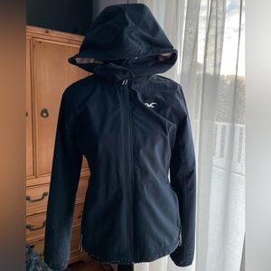 EUC Hollister Navy Blue/Pink Fleece Winter Jacket